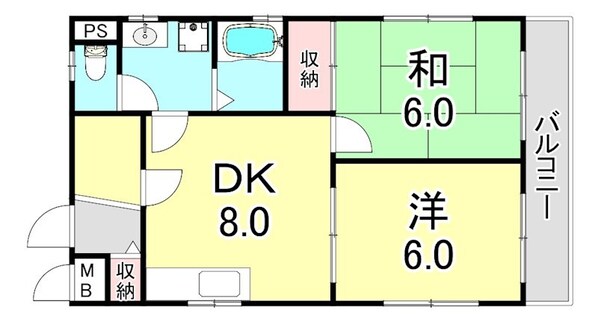 エムコート大黒の物件間取画像